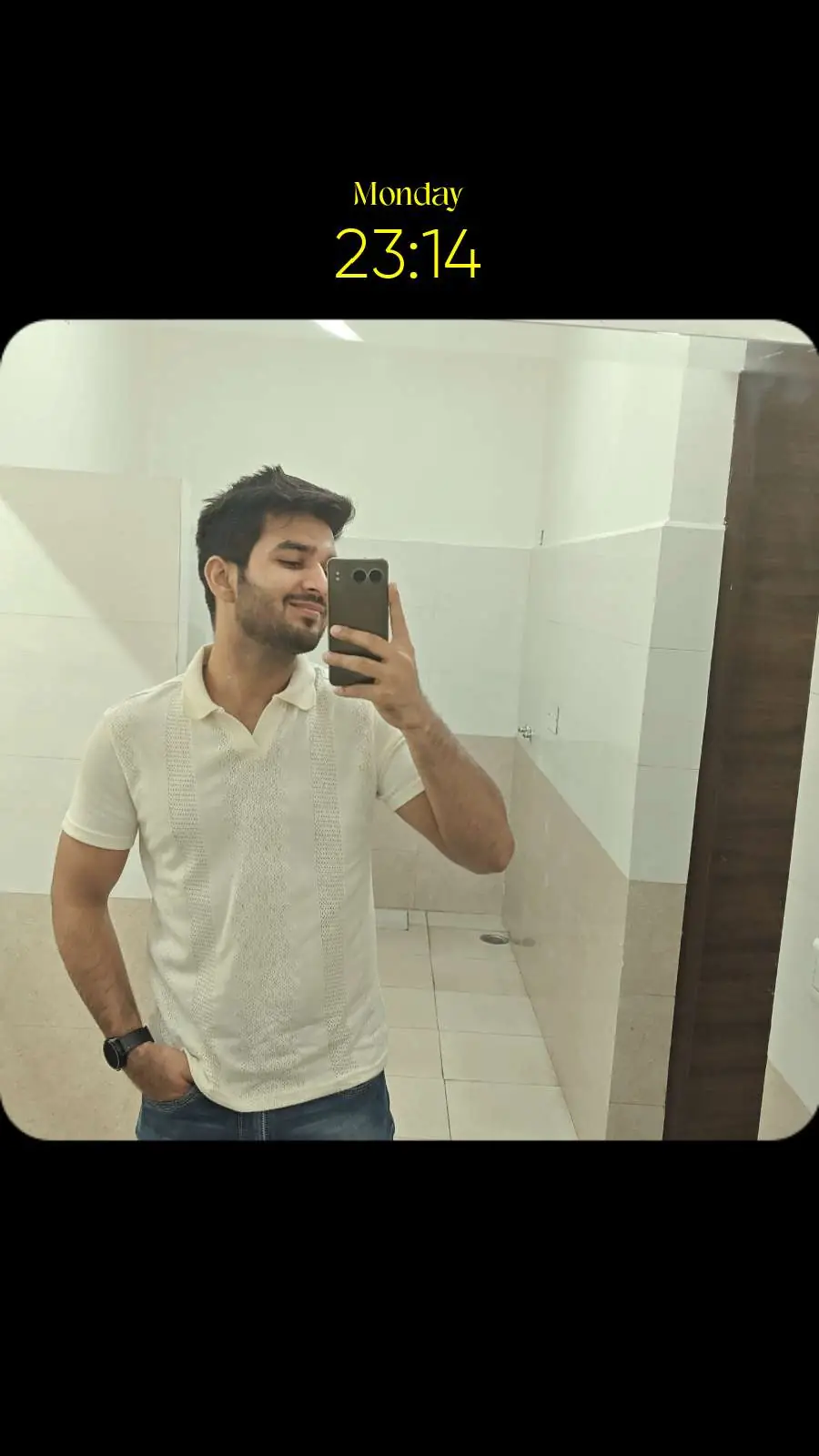 Pritish Bhatti smiling mirror portrait